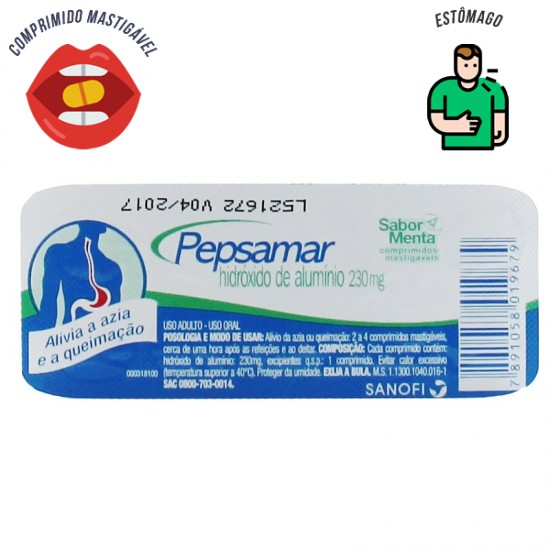 Pepsamar 10 comprimidos mastigáveis